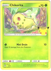 Chikorita 002/025 McDonald's 25th Anniversary Promo