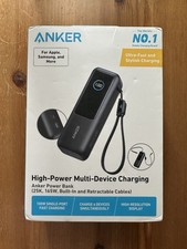 Anker Power Bank 25K 165W Built-In  Retractable Cables USB-C USB-A