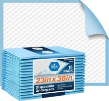 MED PRIDE 15 Disposable Underpads 23'' X 36'' Incontinence Pads, Chux, Bed Cover