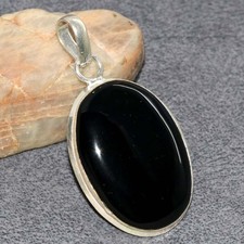 Black Onyx 925 Silver Plated Pendant 2.2