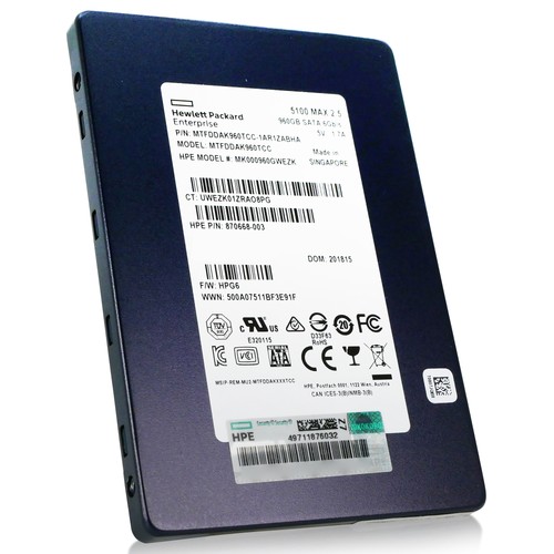 SSD HP/Micron 5100 Max 960 Go 3D TLC SATA 6 Go/s 2,5 pouces - MTFDDAK960TCC - Photo 2/6