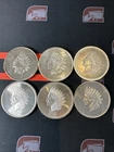 (6) Vintage "Indian Head" 1 Troy Oz .999 Fine Silver Round Ounce - 6 oz Lot