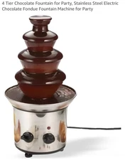 4 Tier Stainless Steel Luxury Hot Chocolate Cream Fondue Fountain Party Wedding