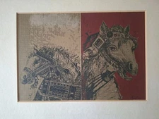 Mersad Berber, Two horses, serigraph, about 1975.