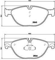 2X Brembo Bremsbelagsatz, Scheibenbremse P 06 076 FüR Alpina Bmw