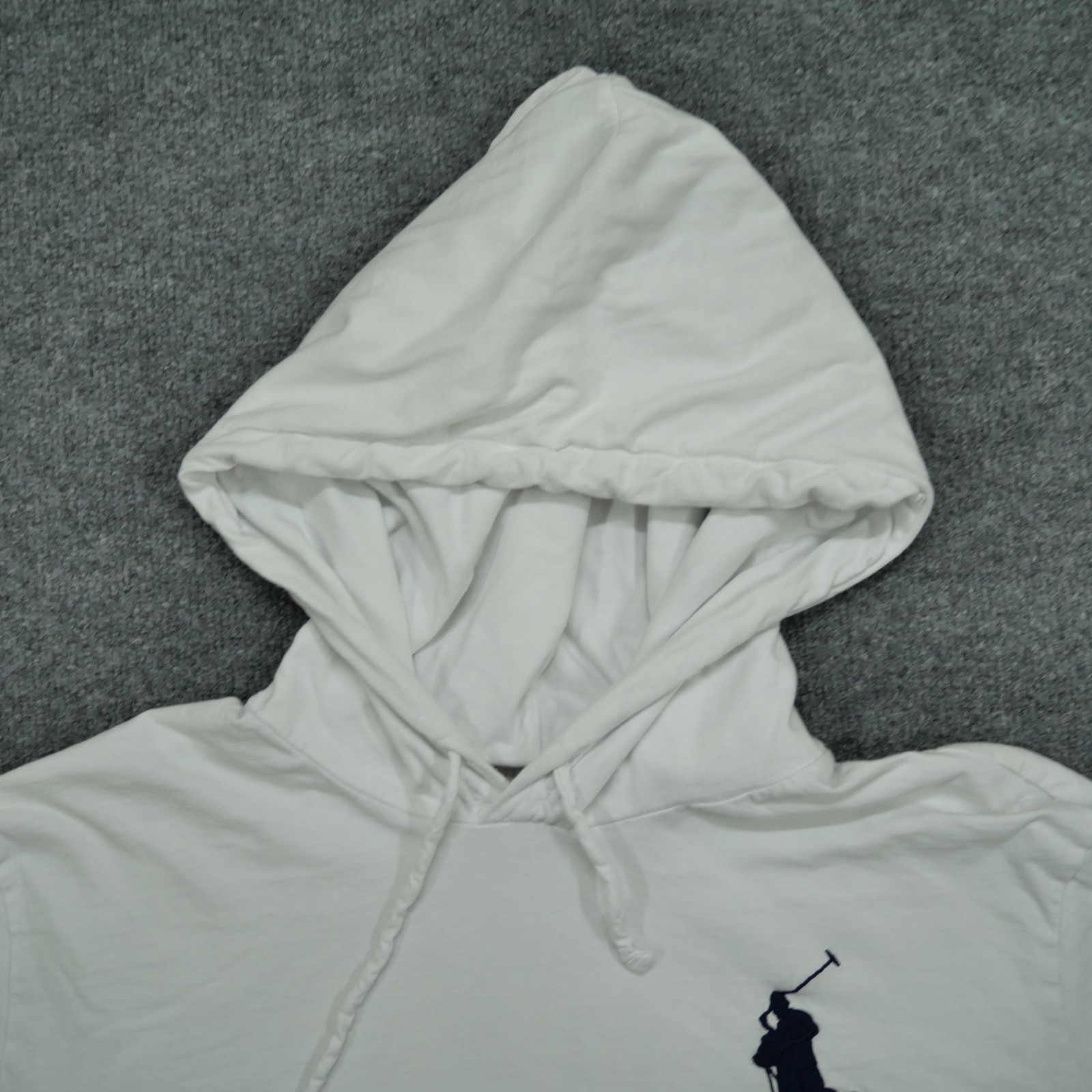Polo Ralph Lauren felpa con cappuccio uomo 2XL XXL bianca leggera 1967 USA Big Pony
