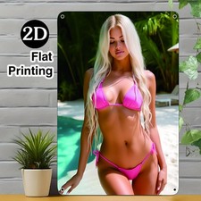 Vintage Tropical Beach Tin Metal Signs Home D cor - 2D Flat Print Iron Ret