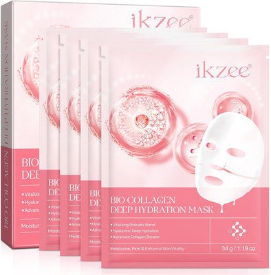 Bio-Collagen Real Deep Mask 4PCS, Bio Collagen Mask Overnight, Gesichtsmaske Farbe