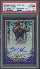 2024 Bowman Sterling Purple Refractor Brock Wilken /120 Auto RC Gem Mint PSA 10