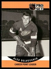 1990-91 PRO SET ALEX DELVECCHIO DETROIT RED WINGS #652