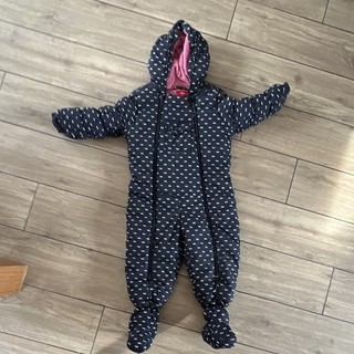 Schneeanzug Hochwertig S Oliver Gr 86 Mädchen Jungen Kapuze Blau Weiß Winter
