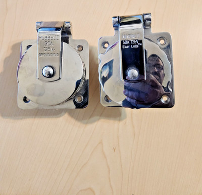 Title: Hubbell 30A & Marinco 50A 125V Marine Shore Power Inlets   New Without...