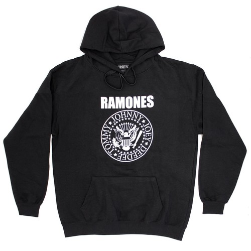 T-shirt Homme Bravado Ramones 'Presidential Seal' - 100% Coton, Col Rond, Manches Courtes, Coupe Régulière - Design Noir Et Blanc