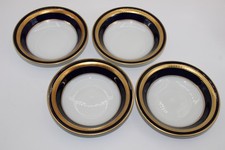 SET OF 4 ROSENTHAL EMINENCE COBALT/GOLD 5-1/4" FRUIT/DESSERT/SAUCE BOWLS