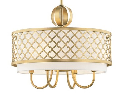 Livex Lighting 41104 Arabesque 1 Light 18''W Drum Chandelier - Gold