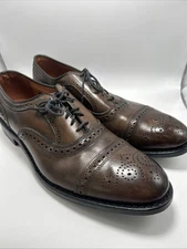 Allen Edmonds Dress Shoes Size 9.5 Strand Cap-Toe Oxford Dainite Sole Dark Brown