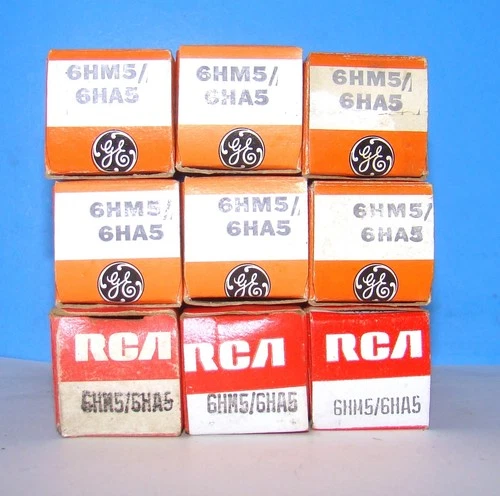 6HM5 6HA5 NOS lot 9 radio audio amplifier electron vintage vacuum tubes valves