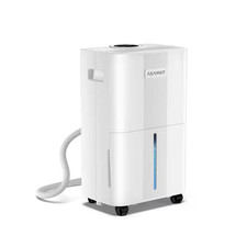 21 Pt. 1600 Sq. Ft. Dehumidifier In. White with Bucket and Drain Hose for Baseme