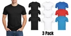 Men's 3 Pack T-Shirts 100% Cotton Plain Crew Neck Short Sleeve Tee Top New