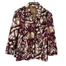 Alfred Dunner Woman 20W colorful abstract Print Blazer Jacket