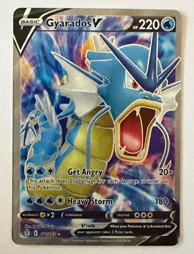 Pokemon TCG, Gyarados V, 171/203 Evolving Skies, Full Art Holo Ultra Rare 220