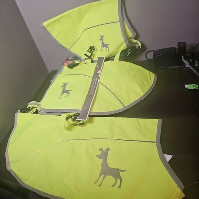 Alcott Flexi Essentials Visibility Dog Vest Medium Neon Yellow With Reflective A