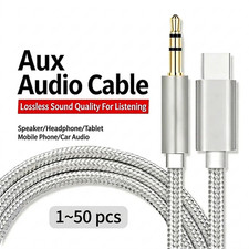 TypeC to Aux Cable USB Type-C Male To 3.5mm Cord Car AUX Music Audio Adapter LOT