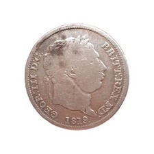 1819 King George III .925 Silver Shilling Coin