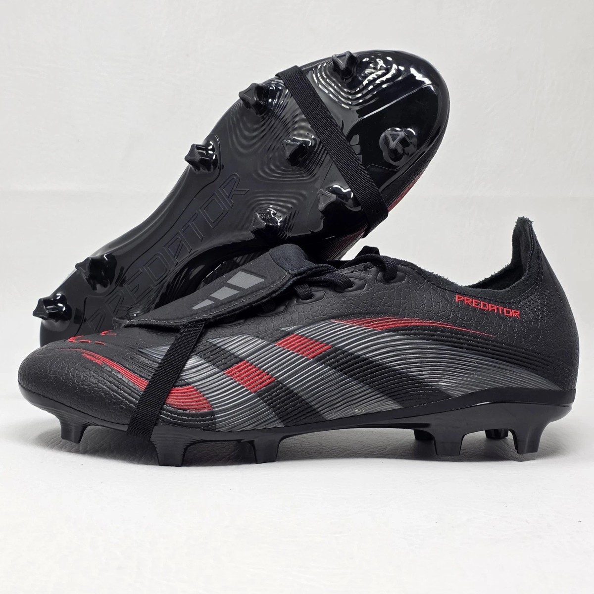 Adidas Predator League FT FG/MG Black Red Soccer Cleats ID1322