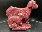 1940's Nelson McCoy Pottery Ba Ba Black Sheep Nursery Planter 5"  Coral Glaze