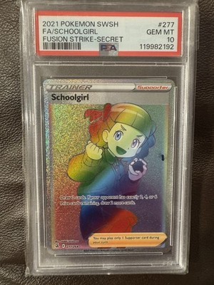 rainbow schoolgirl pokemon card price Schoolgirl 2021 Sword & Shield: Fusion Strike #277/264 Holo (Secret) Price Guide