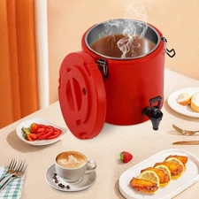10L Insulated Beverage Dispenser, Stainless Steel Insulated Bucket, with Faucet