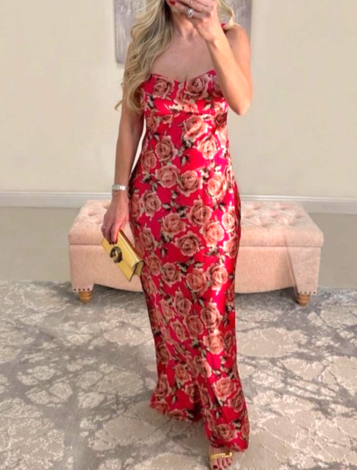 Wild Fable Women's Satin Maxi Beautiful Dress Size-L
