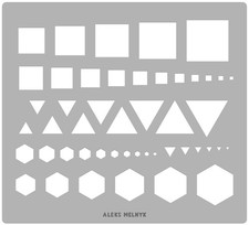 Aleks Melnyk No.207 Metal Triangle Template, Square Stencil, Triangle Master, Ar