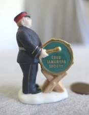 1989 Lefton Ceramic Village Good Samaritan Band Drum Master 2.5" Sri Lanka 07329