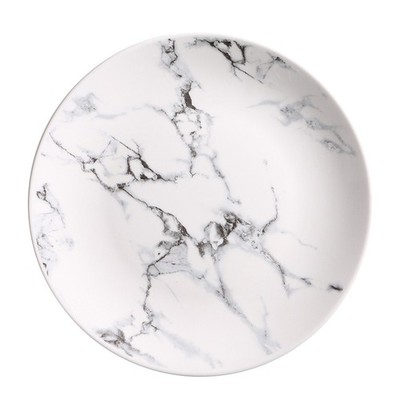 8 Inch Round Plates Breakfast Ceramic Serving Dishes Dessert Porcelain Salad
