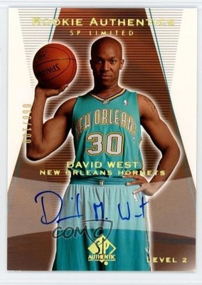 2003 SP Authentic Authentics Limited 66/100 David West #162 Rookie Auto RC h8k