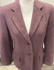 Pendleton Women s Petite 8 Berry Herringbone Wool Blazer Jacket Vintage USA