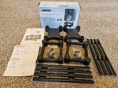 IsoAcoustics ISO-L8R130 Studio Monitor Isolation Stands Pair Black Small Speaker