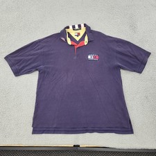 Tommy Hilfiger USA Polo Mens XL Blue VTG 90s Embroidery Shirt