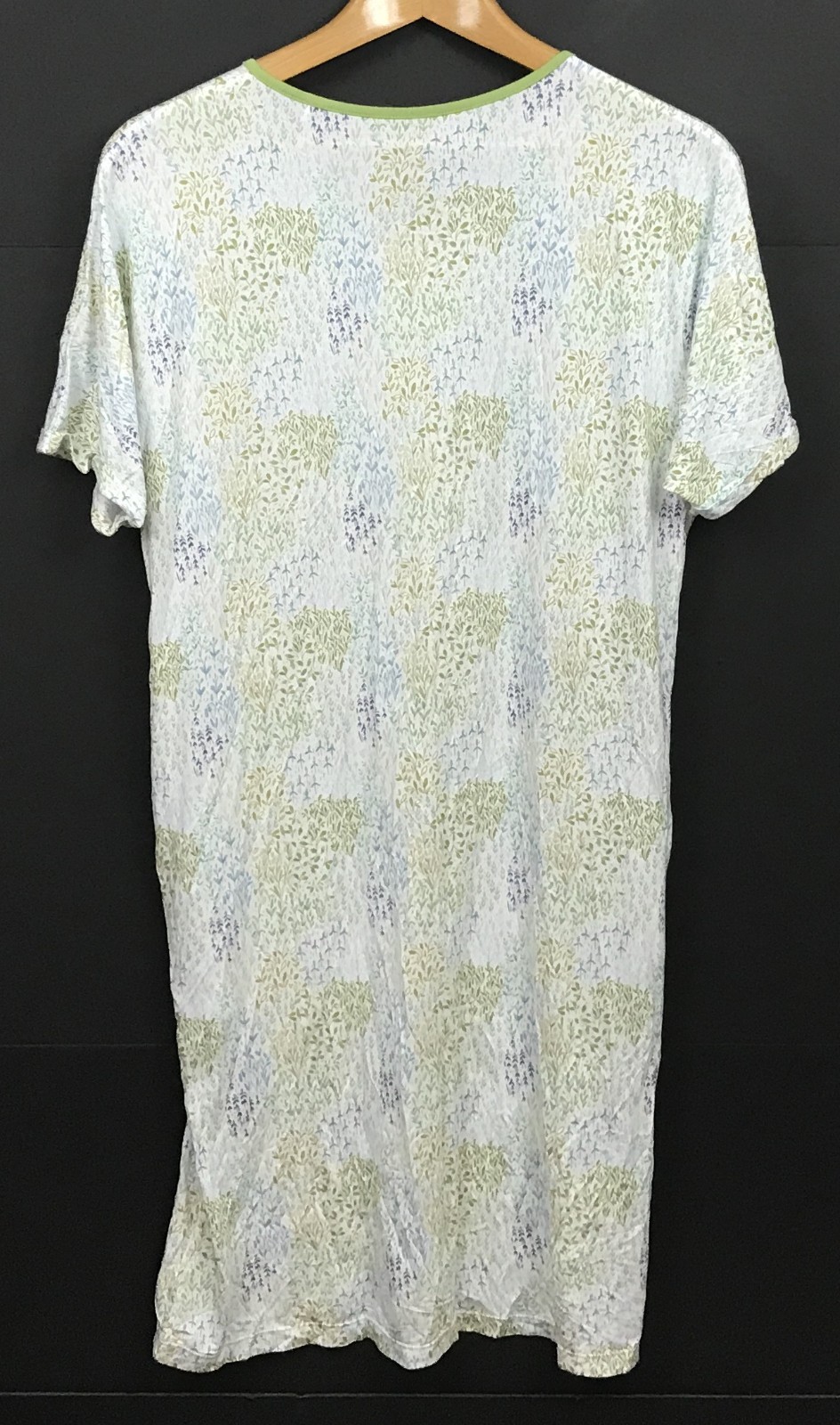 NEW Little Sleepies Women's Green Print Bamboo Nightgown Sleep Shirt Size S