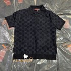 GUCCI GG Jacquard Knit Black Short-Sleeve Polo Shirt XL — photo 10