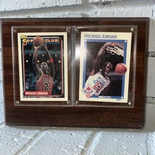 1992 Topps Michael Jordan 50 Point Club 1991 NBA Hoops Chicago Card Bulls Plaque