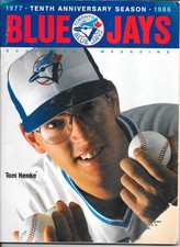 TORONTO BLUE JAYS MAGAZINE-1986-10th Ann-TOM HENKE-LOW PRICE-FREE SHIP IN CANADA