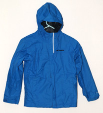 Columbia Kids Omni-Tech Windbreaker Jacket Size 8 Small Blue Hooded Zip NWOT