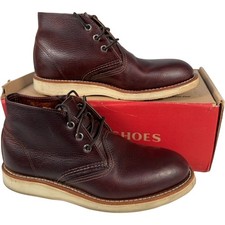 Red Wing Chukka Boots Men's UK 6 Leather Dark Brown Casual Classic Shoes Boxed