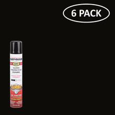 Rust-Oleum Stops Rust Turbo Gloss Black Spray Paint 24oz 6 Pack