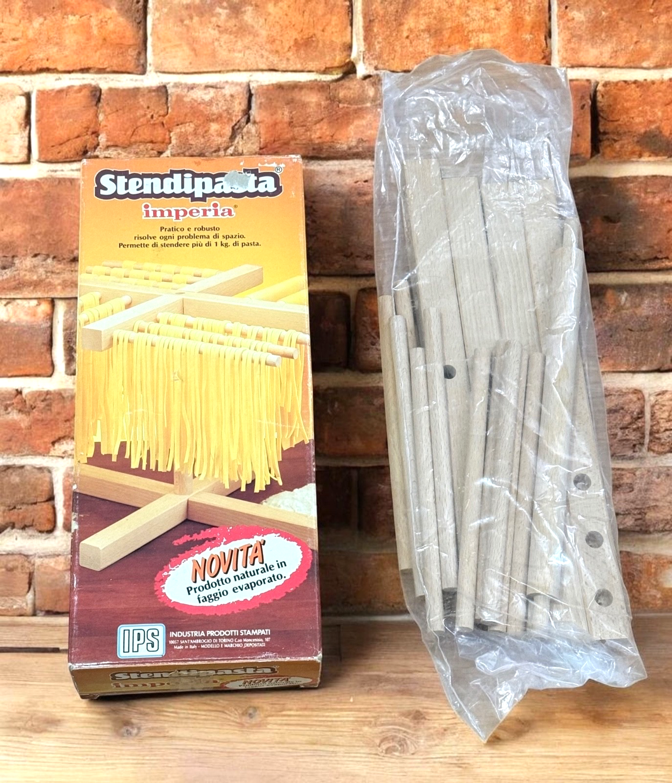 Vintage Imperia Stendipasta Wooden Pasta Drying Rack Boxed Unused Made In Italy