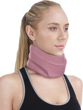 Cervical Collar Relief Neck Brace Pain/Support Soft Foam Pink 12.6-15.8 inch 