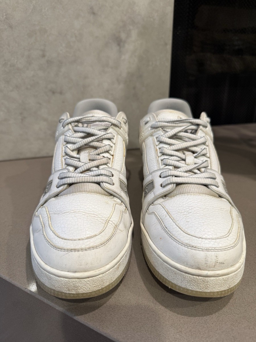 Louis Vuitton White LV Trainer Sneaker - Size LV 8 /US 9 | eBay